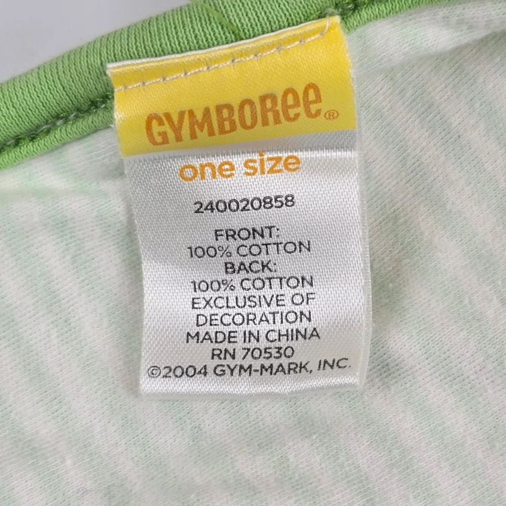 Gymboree Vintage 2004 Giraffe Growth Chart Baby Blanket Green Striped Cotton OS